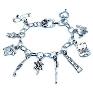 Dental Hygienist Charm Bracelet Dentist Charms Teeth Toothbrush Gift
